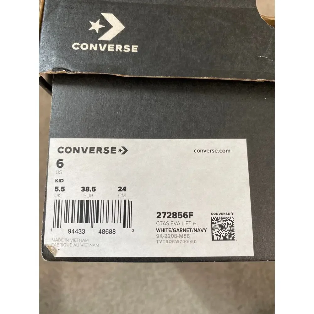 New Converse Chuck Taylor All Star High Top White Kids Size 6